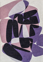 purple abstract rug portrait
