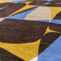 multicolour abstract rug closeup detail