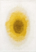 gold abstract eco rug portrait