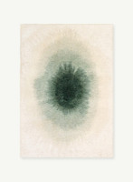 green abstract eco rug portrait