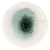 green abstract eco rug portrait