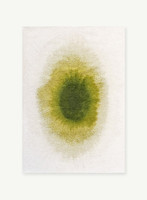 green abstract eco rug portrait