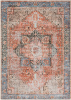rust traditional rug portrait