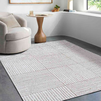 ivory brown scandi rug in a room with matching decor