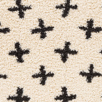 cream shaggy rug closeup detail