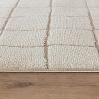 taupe ivory scandi rug closeup detail