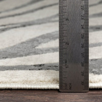 charcoal zebra pattern rug pile height on wood floor