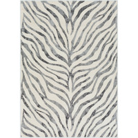 charcoal zebra pattern rug portrait