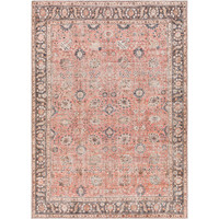 orange traditional rug portrait