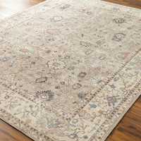 camel traditional rug in a room with matching decor