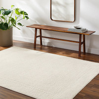 ivory off-white scandi rug in a room with matching decor