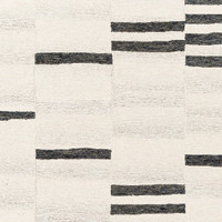 beige striped wool rug closeup detail