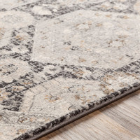 black traditional rug closeup detail
