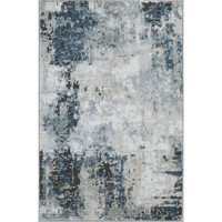blue abstract rug portrait
