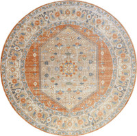orange traditional rug portrait