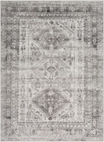 grey abstract rug portrait