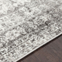grey abstract rug closeup detail