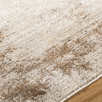 cream abstract rug closeup detail