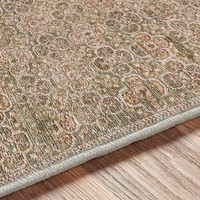 olive abstract rug closeup detail