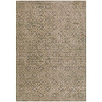 olive abstract rug portrait