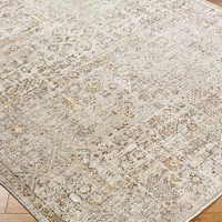 taupe abstract rug closeup detail