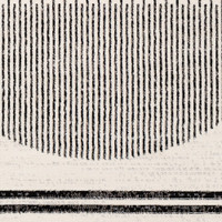 mono geometric rug closeup detail