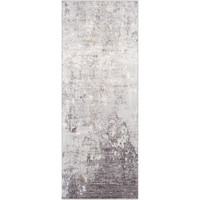 silver abstract rug portrait