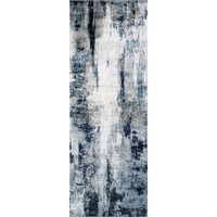 navy abstract rug portrait