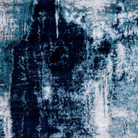 teal abstract rug closeup detail