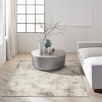 ivory grey calvin klein rug in a room with matching decor