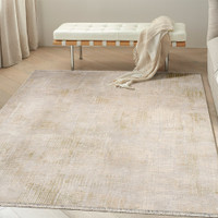 grey calvin klein rug in a room with matching decor