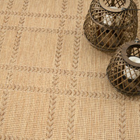 natural geometric indoor outdoor rug closeup detail