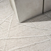 grey ivory calvin klein rug closeup detail