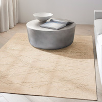 natural calvin klein rug in a room with matching decor