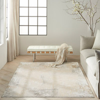 cream ivory calvin klein rug in a room with matching decor