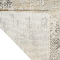 cream ivory calvin klein rug corner fold on white floor