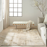 natural grey calvin klein rug in a room with matching decor