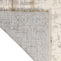 grey calvin klein rug corner fold on white floor