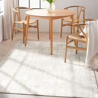 grey calvin klein rug in a room with matching decor