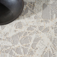 grey ivory calvin klein rug closeup detail