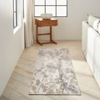 grey multi calvin klein rug in a room with matching decor