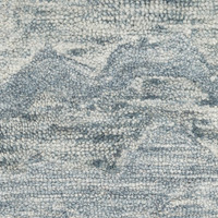 blue abstract rug closeup detail