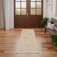 Graceful GRU01 Taupe Abstract Wool Rug