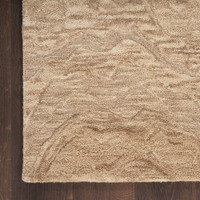 taupe abstract rug closeup corner