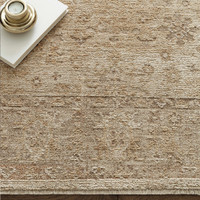 beige traditional rug closeup detail