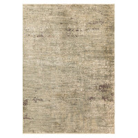 green abstract rug portrait
