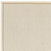 cream wool jute rug closeup corner