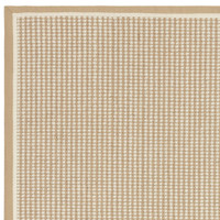 cream wool jute rug closeup corner