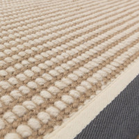 cream wool jute rug closeup detail