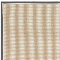 cream wool jute rug closeup corner